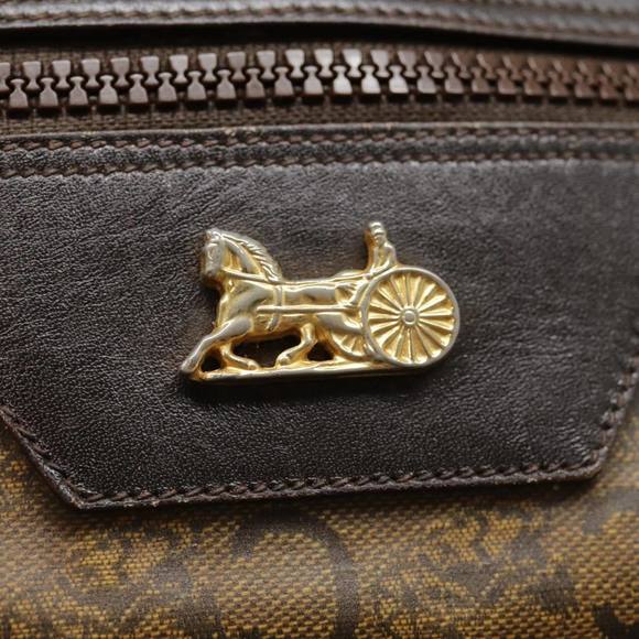 CELINE C Macadam Canvas Hand Bag Brown Gold Auth 88971 - Picture 16 of 16